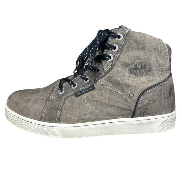 Harley Davidson Men’s Midland Grey Waterproof Motorcycle Boots Size US 8.5